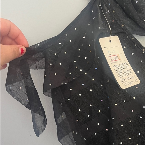 Black Asymmetrical Sparkly Dress - Picture 8 of 9